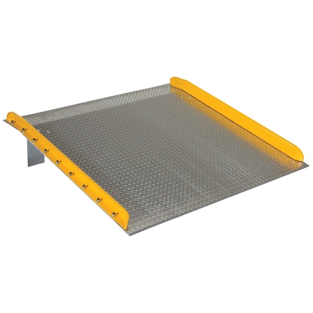 Vestil 60" x 60" Aluminum Truck Dockboards with Steel Safety Curb, 10,000 lb Capacity TAS-10-6060